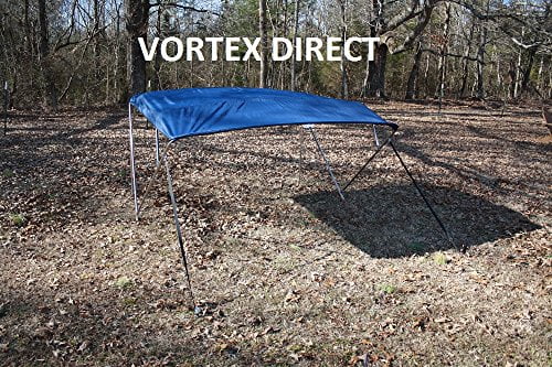 New NAVY BLUE STAINLESS STEEL FRAME VORTEX 4 BOW PONTOON DECK BOAT BIMINI TOP 10' LONG, 79-84" WIDE (FAST SHIPPING... by VORTEX DIRECT