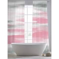 thumbnail image 6 of Sheer Curtains 108 Inches Long, Pink Gray White Light Filtering Window Curtains for Living Room, Contemporary Simple Abstract Mottled Rod Pocket Voile Sheer Curtain Drapes, 52"W x 108"L, 2 Panels, 6 of 8