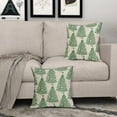 thumbnail image 3 of Christmas Pillow Covers 18x18 Set of 2 Red Xmas Tree Star Rustic Winter Print Decorative Outdoor Pillowcases Farmhouse Vintage Holiday Decorations Throw Cushion Case Decor for Couch Sofa Bed, 3 of 6