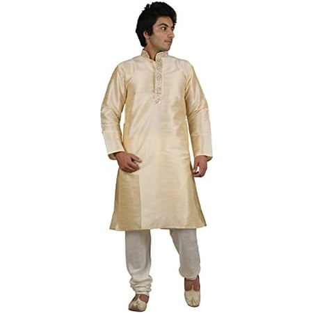 

Royal Men s Silk Blend Embroidered Kurta Churidar Set