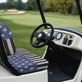thumbnail image 6 of Pzuqiu Distressed Flag Golf Cart Seat Covers Stretchable, for Outdoor Golf Carts, Golf Cart Bench Seat Covers, Compatible with Ezgo Txt Golfcart Ezgo Club Car Cart, 6 of 9