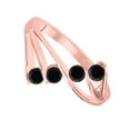 thumbnail image 2 of Aonejewelry 0.35Ct. Ttw Sassy Four Black Diamond Ring In 10K Rose Gold, 2 of 4