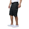 thumbnail image 4 of RAW X Mens Belted 12.5" Inseam Knee Length Cargo Shorts, Plaid Charcoal, 42, 4 of 7