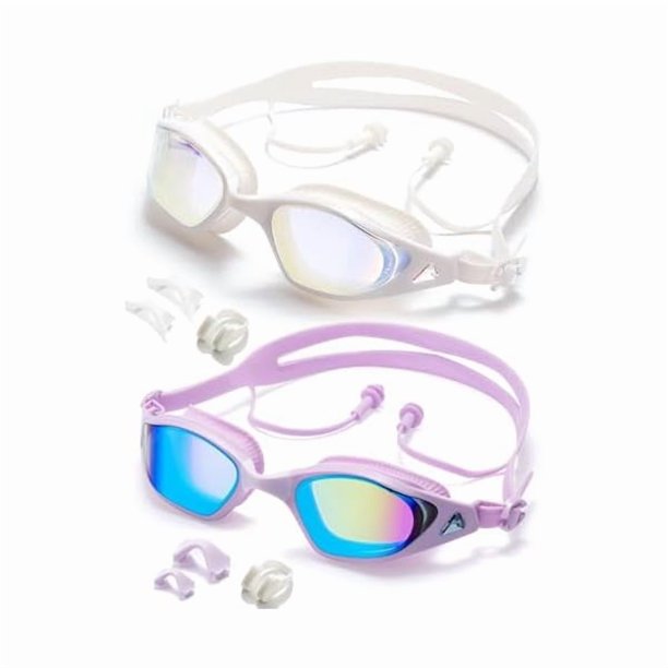 Chenchen Swim Goggles, Super Clear View,Goggles Swimming Adult(White)