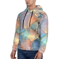 thumbnail image 3 of Fotbe Men's Hoodie with Pastel Abstract Fluid Art Pattern - Kangaroo Pocket Pullover Hooded Sweatshirt, Perfect for Daily Wear, Travel, and Home-Medium, 3 of 7