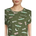 thumbnail image 4 of Lucas Film Women's and Women's Plus Star Wars The Child Top and Shorts Pajama Set, 3-Piece, 4 of 5