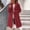 Red, variant on Womens Overcoat Casual Warm Loose Medium Long Coat Heavyweight Full Zip Long Sleeved Lapel Winter Outerwear