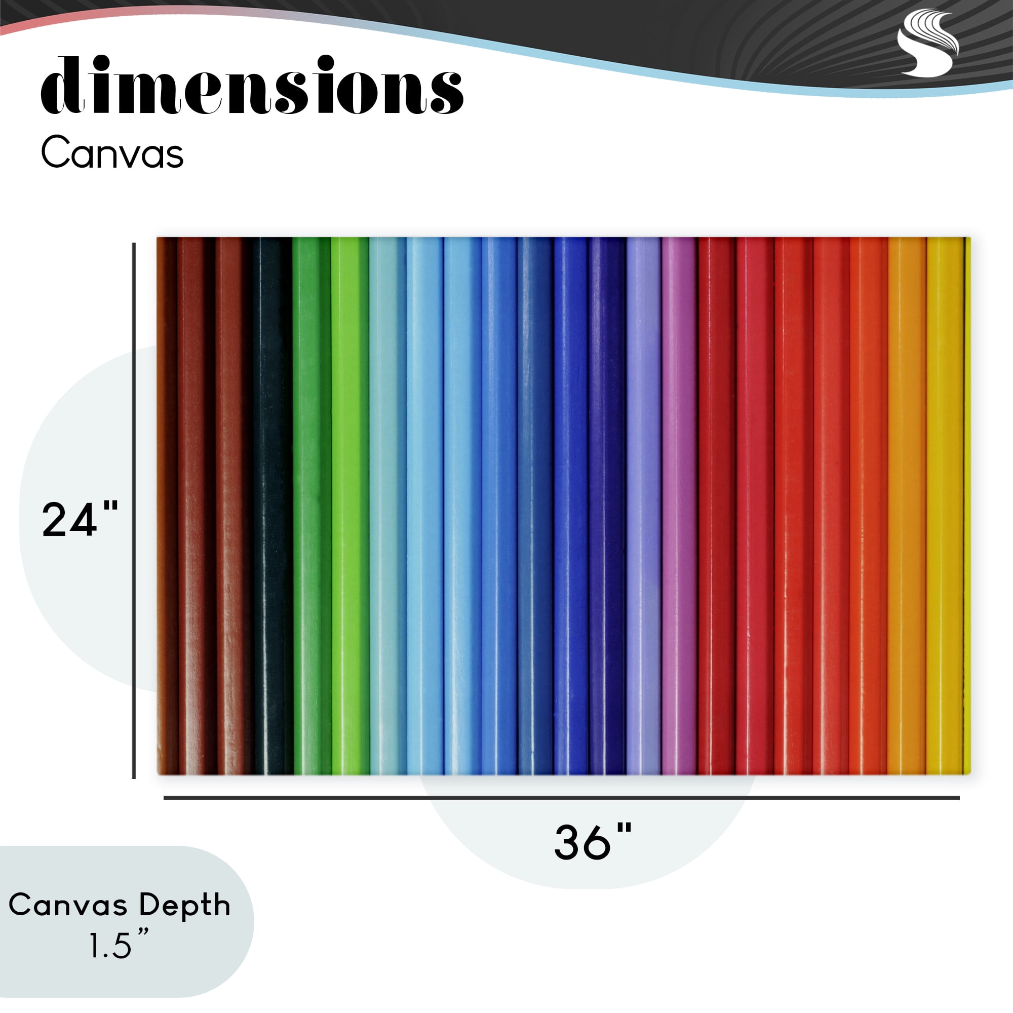 Stupell Industries Colored Pencil Lineup Canvas Wall Art, design by Tom Quartermaine