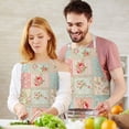 thumbnail image 3 of Pioneer Flower Floral Print Pattern Apron for Women and Men, Cotton Linen Waterproof with Pockets, Adjustable, 33x27 Inch for Kitchen, Gardening, BBQ, Salon, 3 of 6