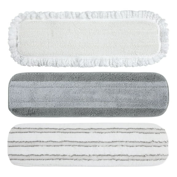 Quick Shine All-In-One Mop Kit 3 Pack Refill Microfiber Pads, 1 ea. of the Clean Dust, Clean Polish and Wet Dry Pads