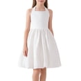 thumbnail image 2 of Girls' Halter Neck Bow Back Short Dress, Elegant Formal Party Dress for Piano Recitals 7-15 Years White 11-12Years, 2 of 9
