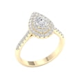thumbnail image 2 of Imperial 1 Ct TDW Pear Diamond Double Halo Engagement Ring in 10K Yellow Gold (H-I, I2), 2 of 4