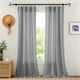 thumbnail image 1 of Cortina RYB HOME de lino traslúcida gris 132x229 cm 2 paneles, 1 of 8