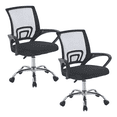 thumbnail image 1 of Pack 2 Sillas de Oficina Giratorias de Malla con Altura Ajustable Eo Safe Imports Negro, 1 of 5