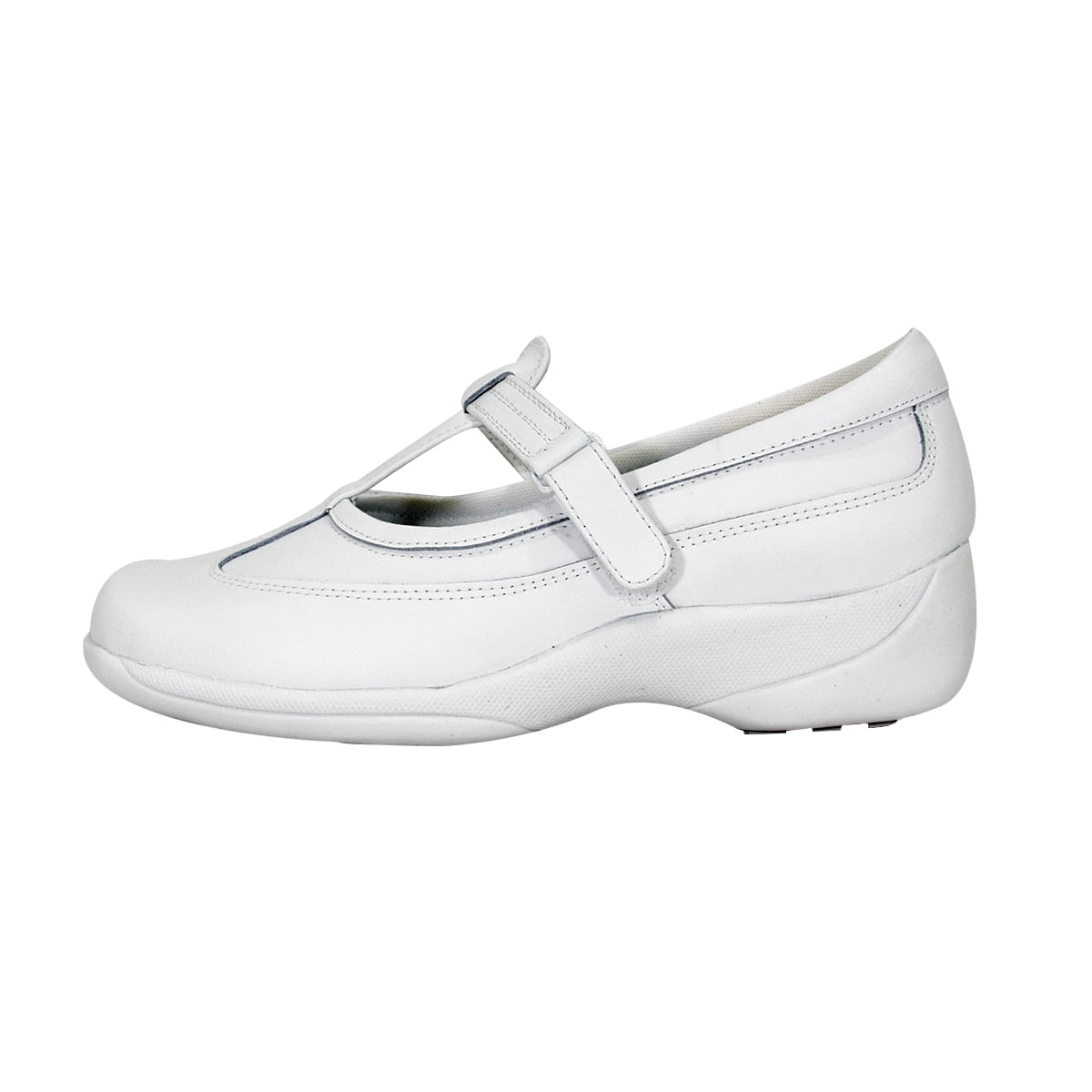 24 HOUR COMFORT Pam Wide Width Comfort Shoe For Work and Casual Attire WHITE 9.5