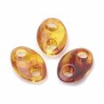 thumbnail image 1 of Acrylic Links Imitation Amber Oval Dark Orange 33x22x9.5mm Hole: 6mm about 155pcs/500g, 1 of 2