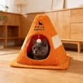 thumbnail image 7 of Funny Caution Bad Cat Bed, 2026 Cute Soft Fleece Cozy Zipper Pet House with Detachable Inner Padding(Yellow,L), 7 of 7