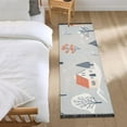 thumbnail image 3 of Yayeee Hallway Runner Rug 2'x6' Non Slip Machine Washable with Rubber Backing, Gray Cartoon Houses, 3 of 8
