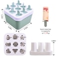 thumbnail image 2 of Holzlrgus 9 Piece Ice Pop Molds, Reusable Homemade Silicone Popsicles Molds, Multiple Shapes Ice Cream Mold for kids, DIY Popsicle Maker, BPA Free (9 Cavities-Blue), 2 of 6