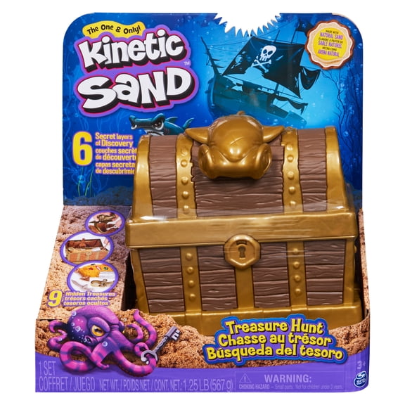 Kinetic Sand Treasure Hunt with 1.25lbs Brown & Rare Gold Shimmer Sand