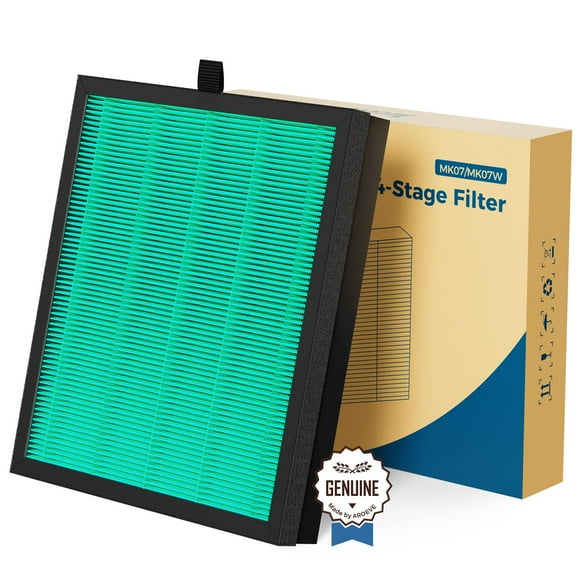 AROEVE MK07 Air Filter Pet Allergy Replacement 4-in-1 Air Purifier Filter, Efficiency Activated Carbon for Dust Pollen Lint Smoke Pet Dander Version
