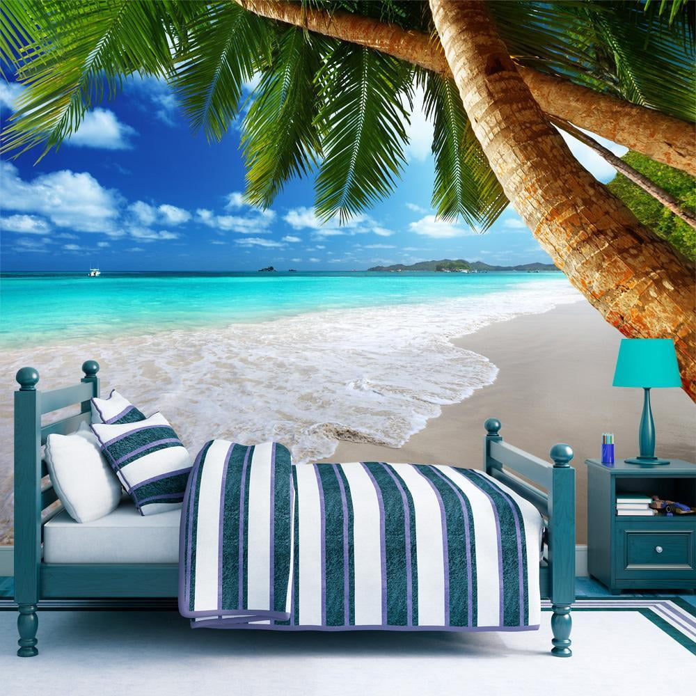 Tiptophomedecor Peel and Stick Beach Wallpaper Wall Mural - Tropical