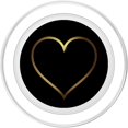 thumbnail image 2 of Empuñadura para teléfono móvil Ralph Graf Gold Heart Black PopGrip MagSafe, 2 of 5