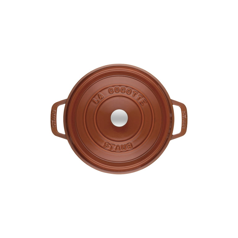 Staub Cast Iron 5.5-qt Round Cocotte - Burnt Orange - Walmart.com
