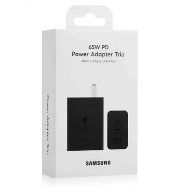 65W Fast Travel Charger with 3 Ports - USB & Dual USB-C - High-Speed Charging for Laptops, Phones & More - for Sharp Aquos C10/S3 High/S3 iPhone, Samsung Galaxy, Google Pixel, MacBook, Steam Deck