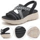 thumbnail image 1 of Sandalias Planas Con Cruzadas para Mujer Cómodas Antideslizantes Viajes Al Aire Libre, 1 of 9