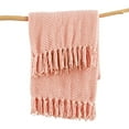 thumbnail image 3 of Home Soft Things Reversible Tweed Throw Blanket, Super Soft & Cozy - Peach Melba, 50x60", 3 of 8