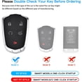 thumbnail image 2 of Key Fob Cover Compatible with Cadillac Escalade CTS SRX XT5 ATS STS CT6 Keychain Case Holder Protector,Blue, 2 of 7