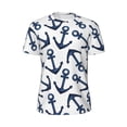 thumbnail image 6 of Rocae Navy Blue Anchors for Men's Mesh Quick-Dry Short Sleeve Workout T-Shirt,Mens Crew Neck Tee Lightweight Soft Classic T Shirts Large, 6 of 9