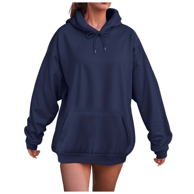 DXOUPM Chandail à Capuchon Décontracté pour Femme Chandails Mignons en Molleton Chandail à Enfiler Hauts Tenues d'Automne à la Mode