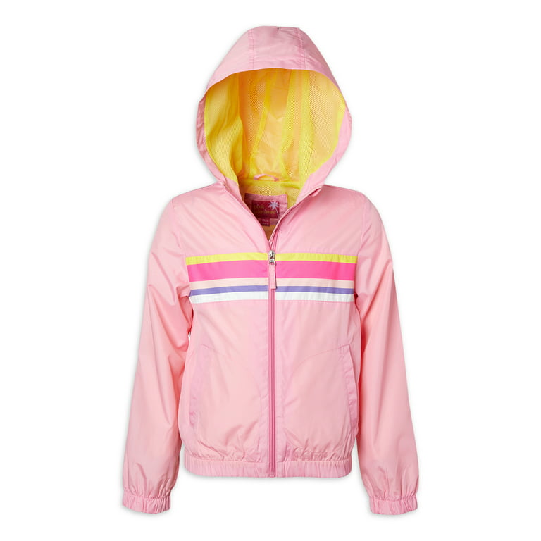 Pink Platinum Toddler Girls' Solid Windbreaker Jacket with Hood