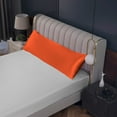 thumbnail image 2 of 2 Piece Body Pillowcase Solid Orange Body Pillowcase Size 20X65, 100% Egyptian Cotton, 800 Thread Count, Decorative Pillowcases Set, 2 of 5