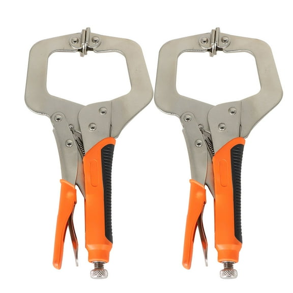 findmall 2Pack 11" Heavy Duty C-Clamps Set C-Clamp Locking Pliers W/ Swivel Pads