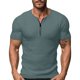 thumbnail image 1 of pstuiky camisetas para hombre, Camisa de verano para hombre, playera, de manga corta, informal, de color liso, con botones, manga corta y cuello en V. camisetas de hombre s, 1 of 4