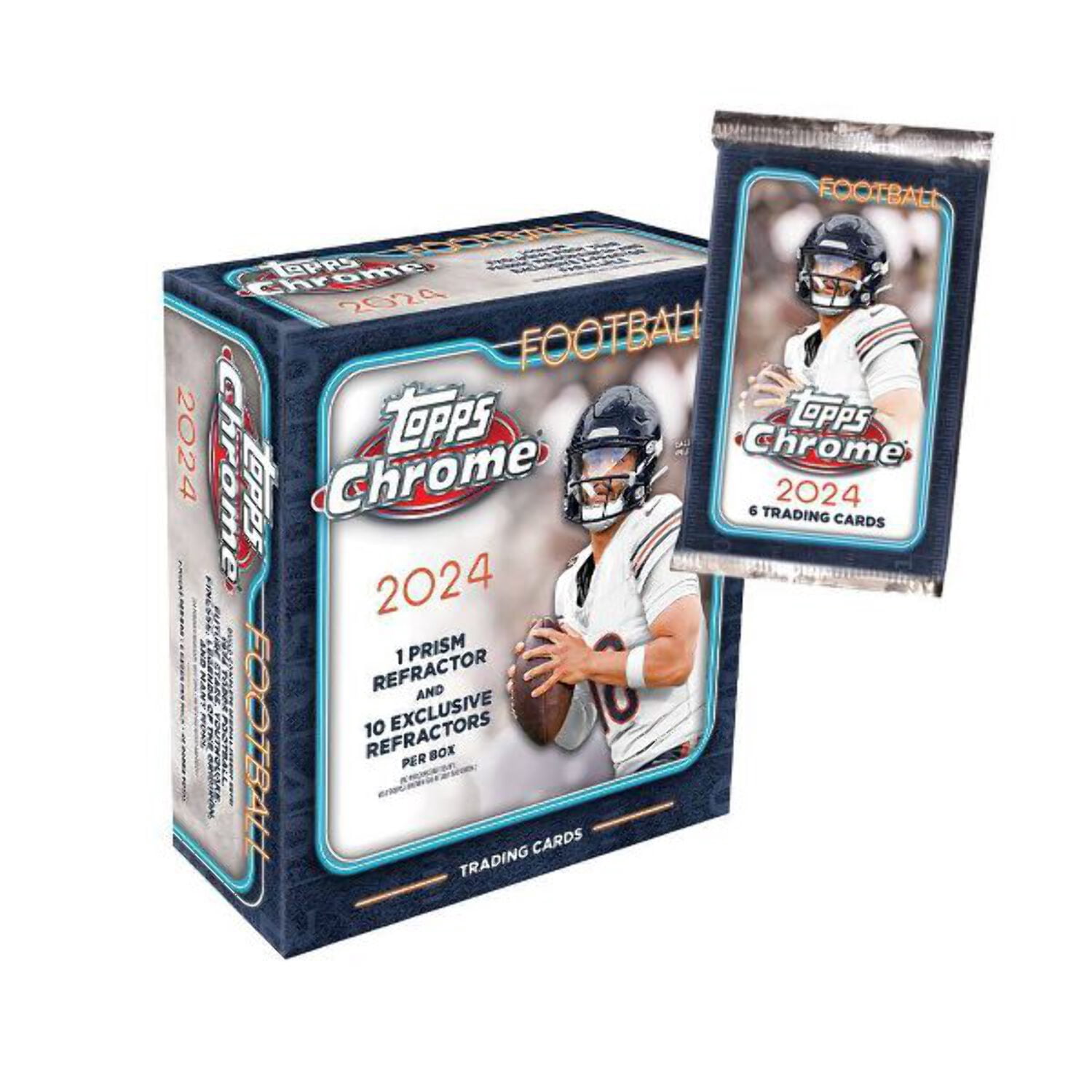 2024 Topps Chrome Football Trading Card Mega Box - Walmart.com
