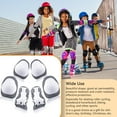 thumbnail image 4 of Maoww 6 Pcs Genouillères Anti-Collision Mousse Polyester Coque Rigide Protège-Poignets Patins à Roulettes Cyclisme Skateboard Trottinette Gris, 4 of 6