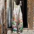 thumbnail image 2 of Leutsin Women's Ethnic Style Print Cold Shoulder Suspender Cami Pants Jumpsuit, 2 of 3