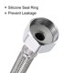 thumbnail image 5 of Conector de línea de suministro de grifo Uxcell de 8", hembra G3/8 x hembra G1/2, manguera de suministro de agua de acero inoxidable 304, 5 of 7