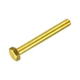 thumbnail image 1 of Unique Bargains Brass Hex Bolts, M6x50mm 1 Pack Fully Thread Grade 4.8 Machine Screws, 1 of 4