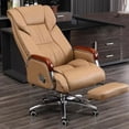 thumbnail image 4 of Executive Leather Chair Armchairs Editor Choises Fashion Aluminium Office Chair Working Relax Silla Escritorio Office Furniture My Lux Decor Round, 4 of 29