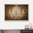 thumbnail image 3 of wall26 Framed Canvas Print Wall Art Fancy Brown Pattern White Crystal Chandelier Decorative Lights Digital Art Realism Contemporary Chic Relax/Calm for Living Room, Bedroom, Office - 24"x36&quot, 3 of 5
