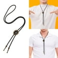 thumbnail image 4 of Bolo Tie American Western Cowboy PU Leather Rope Necklace for Holidays Party Bronze, 4 of 8