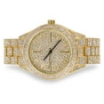 thumbnail image 5 of Mens Iced Out 42mm Diamond Watch with Simulated Diamonds and Bling Dial - Bling-ed Out Fully Adjustable Metal Band - Quartz Movement - 14k Gold Tone Finish, 5 of 6