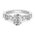 thumbnail image 4 of IGI Certified 4 Carat Oval Shape Lab Grown Diamond Engagement Ring | 14K White Gold | Chrizan Round & Pear Side Stone Diamond Ring | FG-VS1-VS2 Quality Friendly Diamonds, 4 of 6