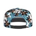 thumbnail image 4 of Daiia Lilies Flowers print Flat Bill Hats Flat Brim Trucker Cap Baseball Cap Adjustable Classic Low Profile Hat Unconstructed Plain Cap, 4 of 9
