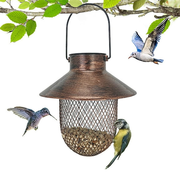 CSSAD Bird Feeder, Solar Tungsten Bird Feeder Hummingbird Outdoor Garden Hanging Automatic Feeder